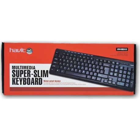 TECLADO MULTIMEDIA PC USB NEGRO HAVIT