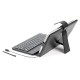 FUNDA DE TABLET CON TECLADO 7" A 7,85" + SOPORTE MICRO USB NEGRO OMEGA