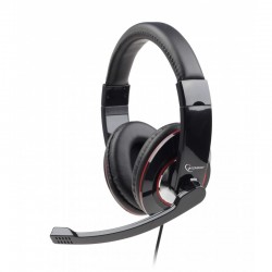 AURICULAR CON MICROFONO Y CONTROL VOLUMEN JACK 3,5 x 2 NEGRO GEMBIRD