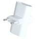 ADAPTADOR 3 TOMAS SHUKO 10A BLANCO SILVER