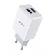 CARGADOR 2 PUERTOS C/CABLE IPHONE LIGHTING 2.4A BLANCO AVANT