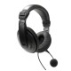 AURICULARES FLEXIBLE + MICROFONO NEGRO JACK 3,5 OMEGA FIESTA