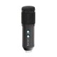 MICROFONO GAMING TUBE USB/JACK + BRAZO METAL MECANICO + SOPORTE AMORTIGUADOR DE VIBRACIONES+ FILTRO ESPONJA POP NEGRO OMEGA VARR
