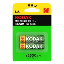 PILA KODAK RECARGABLE 2600MAH LR06 AA 1.2V (PÀCK 2)