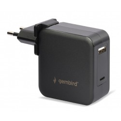 CARGADOR UNIVERSAL PARA PORTATIL 60W NEGRO GEMBIRD