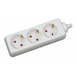 REGLETA 6 TOMAS 5.0m INTERRUPTOR CON PROTECCION BLANCO LEDECOR