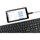 TECLADO FLEXIBLE ENROLLABLE SILICONA USB + PS/2 RESISTENTE AL AGUA NEGRO GEMBIRD