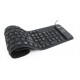 TECLADO FLEXIBLE ENROLLABLE SILICONA USB + PS/2 RESISTENTE AL AGUA NEGRO GEMBIRD