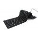 TECLADO FLEXIBLE ENROLLABLE SILICONA USB + PS/2 RESISTENTE AL AGUA NEGRO GEMBIRD