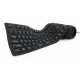 TECLADO FLEXIBLE ENROLLABLE SILICONA USB + PS/2 RESISTENTE AL AGUA NEGRO GEMBIRD