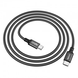 CABLE TRENZADO 60W 3A CARGA RAPIDA Y DATOS 1M USB TIPO-C A TIPO C FORCE EDITION AVANT