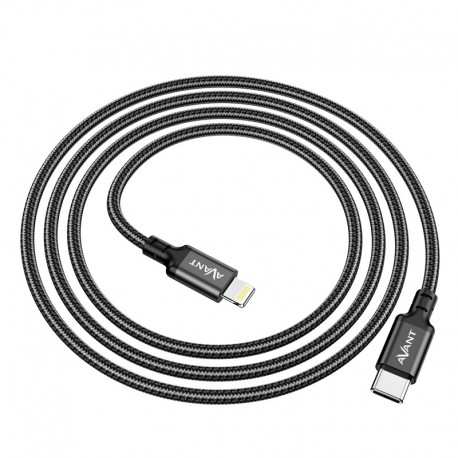 CABLE TRENZADO 20W 3A CARGA RAPIDA Y DATOS 1M USB TIPO-C A LIGHTNING FORCE EDITION AVANT