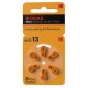 PILA AUDIFONO NARANJA KODAK MAX P13 / PR48 1,4V (PACK 6)