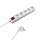 REGLETA 5 TOMAS 1.5m 3G 1.5mm2 INTERRUPTOR CON PROTECCION BLANCO LEDECOR