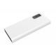 POWER BANK 10000mAh POLYMER BLANCO 2USB 1TYPE-C 1 MICROUSB PLATINET