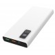 POWER BANK 10000mAh POLYMER BLANCO 2USB 1TYPE-C 1 MICROUSB PLATINET