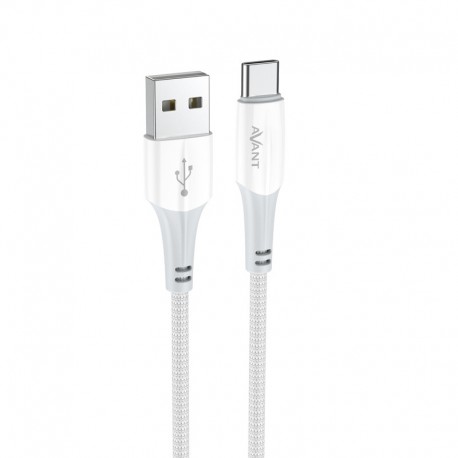 CABLE CARGA RAPIDA 3A Y DATOS 1M USB A USB TIPO-C BLANCO FORCE EDITION AVANT