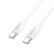 CABLE 60W 3A CARGA RAPIDA Y DATOS 1M USB TIPO-C A TIPO C BLANCO AVANT