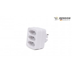 ADAPTADOR 3 TOMAS SCHUKO 10A BLANCO 