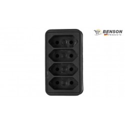 ADAPTADOR ENCHUFE 4 TOMAS SCHUKO 10A NEGRO 