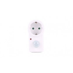 ADAPTADOR ENCHUFE SCHUKO C/SENSOR REGULABLE BLANCO 