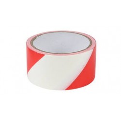 CINTA ADHESIVA SEÑALIZAR ROJA/BLANCO 25M x 48MM 