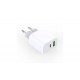 CARGADOR ENCHUFE USB TIPO-C & USB-A 20W BLANCO BENSON
