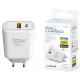 CARGADOR RAPIDO DE PARED 30W PD 3.0 USB-C + USB-A BLANCO PLATINET