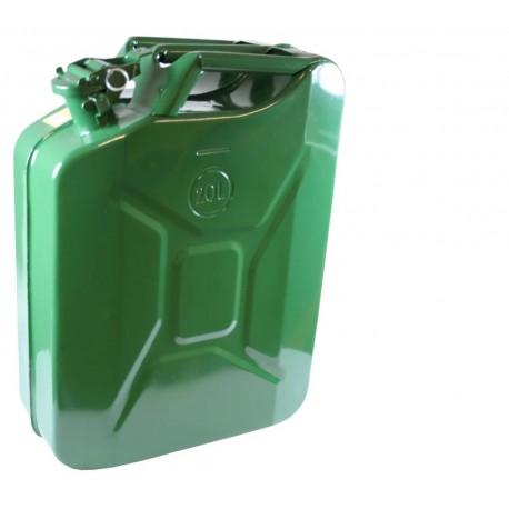 BIDON GASOLINA 20 LITROS METALICO TIPO JERRYCAN 47X37X21CM.