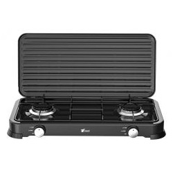 COCINA PORTATIL DE GAS BUTANO Y PROPANO 2 FUEGOS THULOS