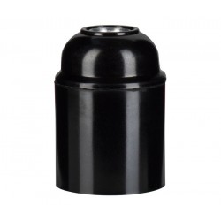 PORTALAMPARAS E27 CON TERMINAL DE ROSCA NEGRO LEDECOR