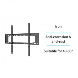 SOPORTE TV FIJO 40"-80" 65KG. UNICO