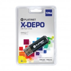 MEMORIA USB 128GB PLATINET X-DEPO 2.0 BLACK
