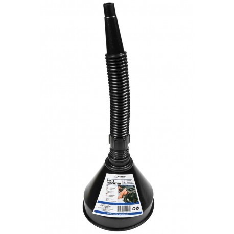 EMBUDO CON PROLONGADOR FLEXIBLE Y FILTRO DE MALLA