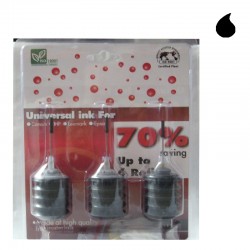 KIT DE RECARGA UNIVERSAL INK / 3x25 ml TINTA NEGRO